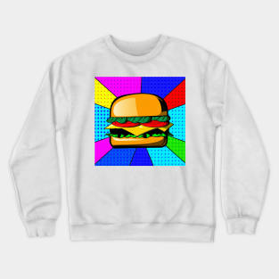 Popart burger 3 Crewneck Sweatshirt